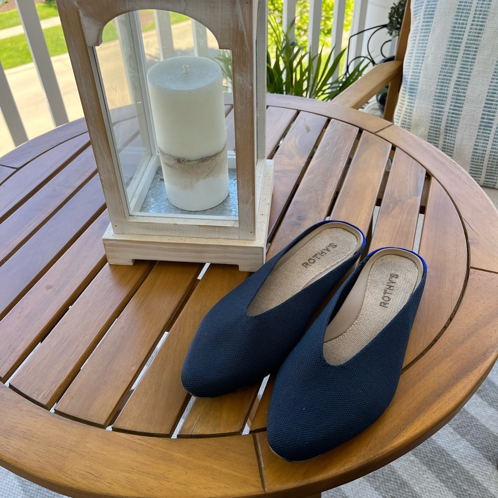 Rothy's Blue Mules Elegant Slip-On Design

Gently worn!